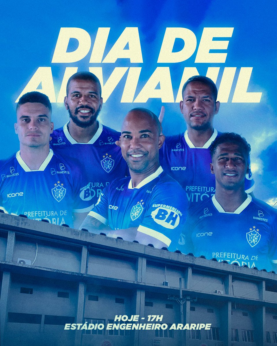 VitoriaFC1912's tweet photo. 𝐃𝐈𝐀 𝐃𝐄 𝐀𝐋𝐕𝐈𝐀𝐍𝐈𝐋! 🔥

🆚 Desportiva Ferroviária
🗓 HOJE
⏱ 17h00
🏟 Engenheiro Araripe
🎟 40$ (inteira) / 20$ (meia)
📺 @es_tve https://t.co/P1BgAuTVJu