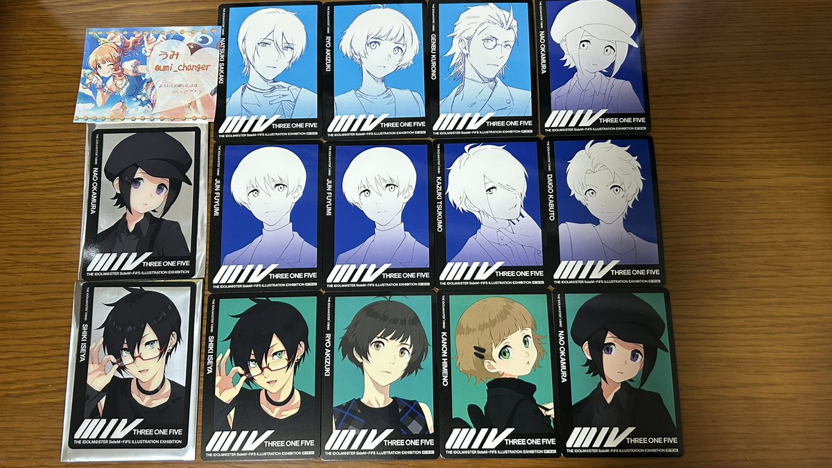 【交換】アイドルマスター SideM FiFS展 特典 クリアカード

譲）
特典：
(ラフ)夏来、涼、玄武
(線画)旬2、直央、一希、大吾
(カラー)四季、涼、かのん、直央

クリアカード：直央、四季

求）
各種  春名、隼人

19日池袋お手渡し可能
別日都内お手渡しもしくは郵送でお願いいたします。