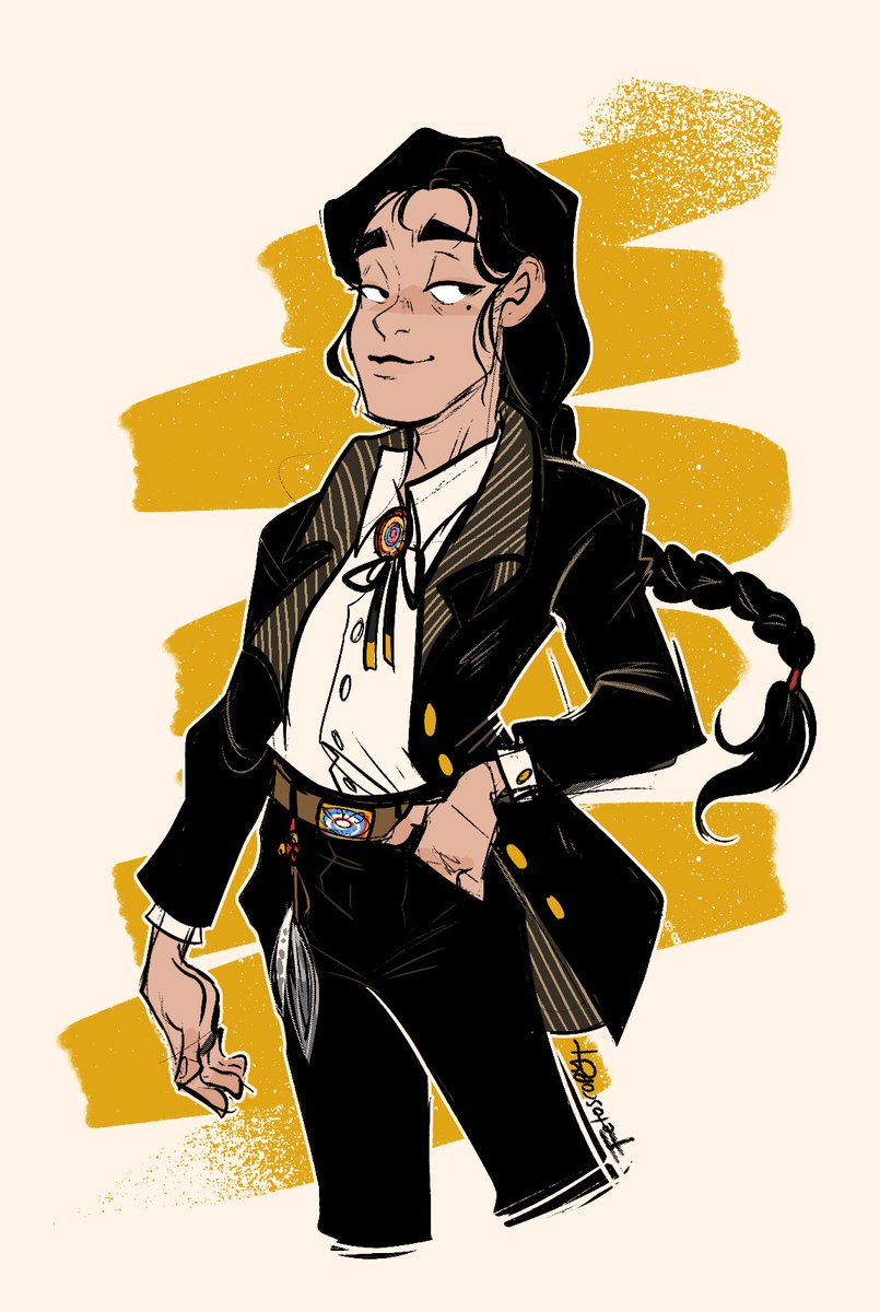 Fetoscopy's tweet image. Birdie for Wild West AU. I kiss him