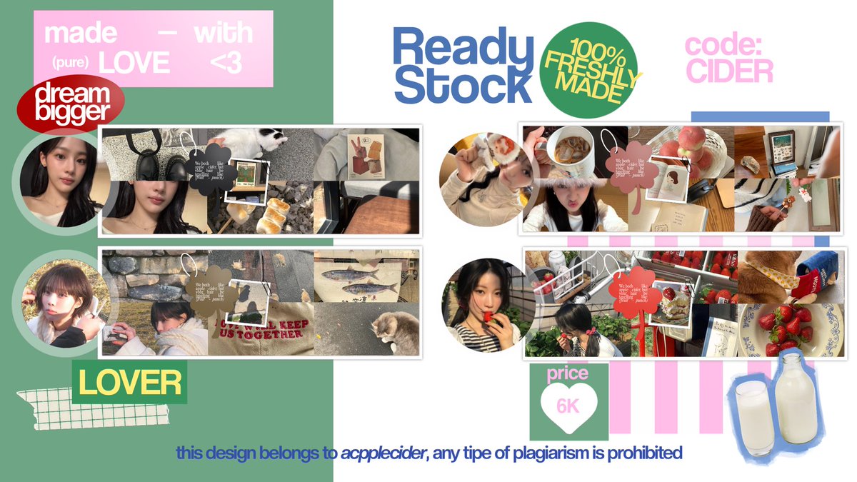 help rt, thanks!

haii aku punya 8 readystock layout dengan chara winter, rei, wonyoung, asa, minji, dan ningning. ketuk dm ku yaa (bisa untuk by req juga!) 🍎⭐️

#zonauang