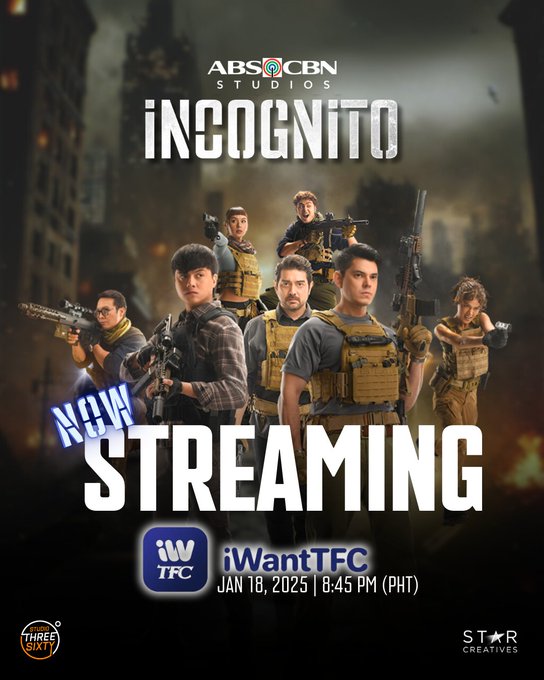 PaPiPh50823's tweet photo. MISSION LAUNCHED! ๐
#INCOGNITO is now streaming worldwide on #iWantTFC! ๐
Watch it now: https://t.co/AYjeSCxDoa
#INCOGNITOoniWantTFC
#ABSCBNStudios #StarCreativesTV https://t.co/uj7RKB9TY0