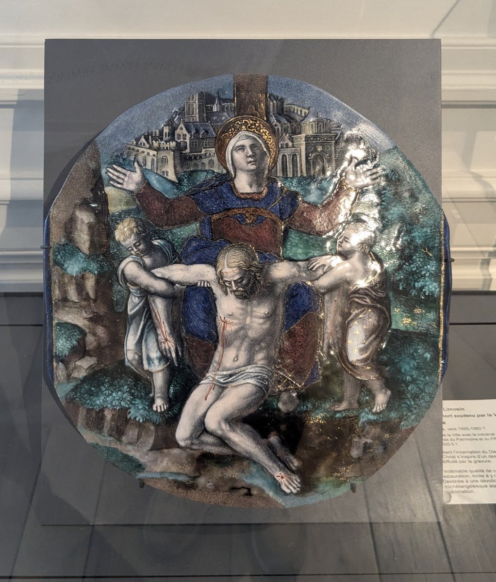 Léonard Limosin, Le christ soutenu par les anges, Limoges, vers 1555-1560 (?).

Un chef d'oeuvre récemment acquis par le musée des beaux-arts de Limoges.