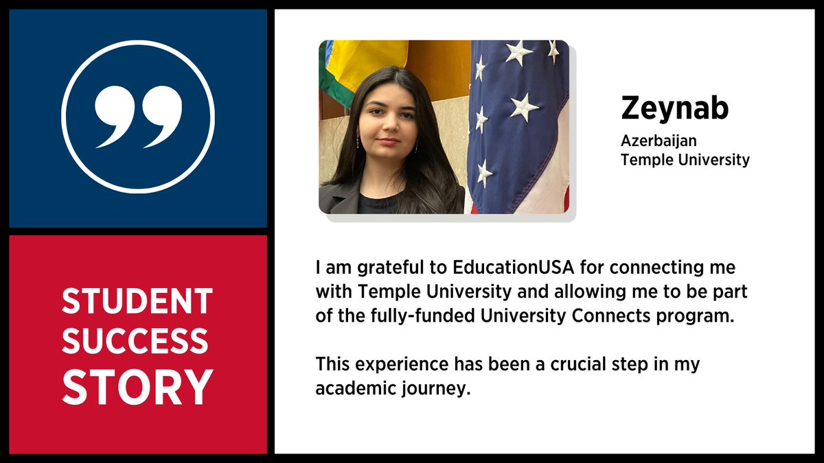 EducationUSA (@educationusa) on Twitter photo 🥳 Zeynab from Azerbaijan studies economics at <a href="/TempleUniv/">Temple University</a>. Congratulations to Zeynab and all who have followed their #StudyWithUS dreams! #StudentSuccessSaturday 🥳 Zeynab from Azerbaijan studies economics at <a href="/TempleUniv/">Temple University</a>. Congratulations to Zeynab and all who have followed their #StudyWithUS dreams! #StudentSuccessSaturday