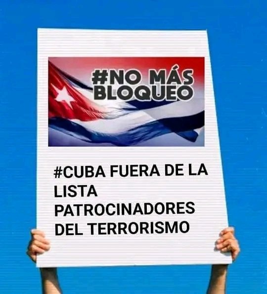 #Cuba demanda el fin del bloqueo.
#NoMasBloqueo
