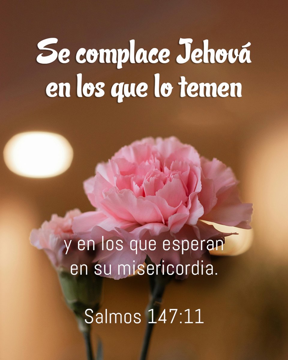 CercaEsta's tweet photo. Se complace Jehová en los que lo temen y en los que esperan en su misericordia— Salmos 147:11
#Salmos #misericordia #temordeDios #Jehová #esperarenDios https://t.co/DFH9c2zE6f