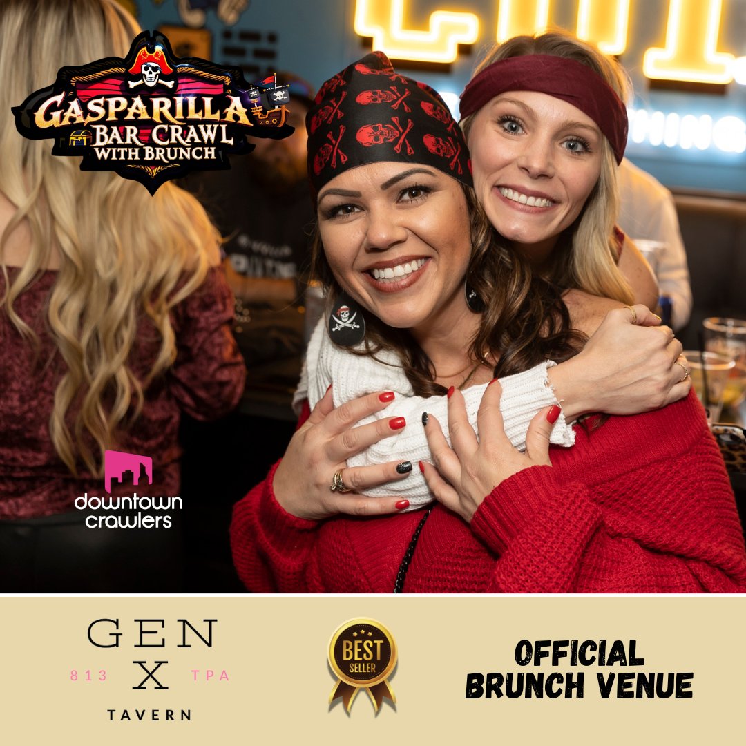 🚨 BREAKING NEWS: <a href="/GenxTavern/">GenX Tavern</a> is joining our 8th Annual #Gasparilla #BarCrawl &amp; #Brunch!

To celebrate, we extended our Standard prices until Sunday 1/19 midnight. Save up to $10 over Last Minute pricing for all Brunch &amp; Crawl tickets at #GenXTavern! 

eventbrite.com/e/8th-annual-g…