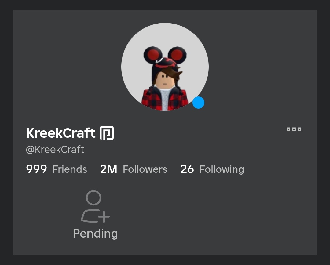 Roblox_NewsX's tweet image. ATUALIZAÇÃO! 🚨

 Conta de @KreekCraft RESTABELECIDA no Roblox! 🎉 Tudo resolvido! #KreekCraft #Roblox #Restaurado