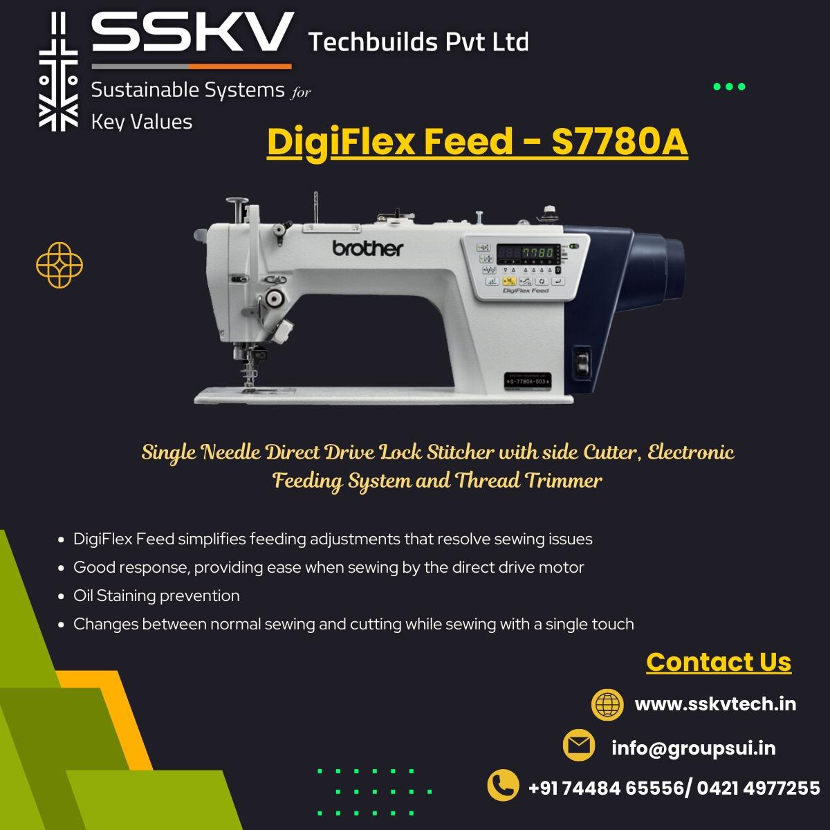 Sskvtech's tweet photo. DigiFlex Feed - S7780A
Single Needle Direct Drive Lock Stitcher with side Cutter, Electronic Feeding System and Thread Trimmer.
+91 7448465556 | 0421 – 4977255
#sskvtechbuilds #machine #sewingmachine #singleneedlemachine #systematicmachine #threadtrimmer #electronicsystem https://t.co/E57TFFW40g