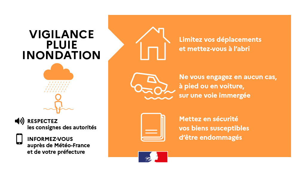 #Météo2b #VigilanceOrange 🟠🌨 |  Vigilance Orange pluie inondations le 18/01 à 22 h jusqu’au 19/01 fin de journée ➡ Changement de vigilance

⚠ Restez vigilants et respectez les consignes de sécurité 

➕ d'infos : haute-corse.gouv.fr/Actions-de-l-E…