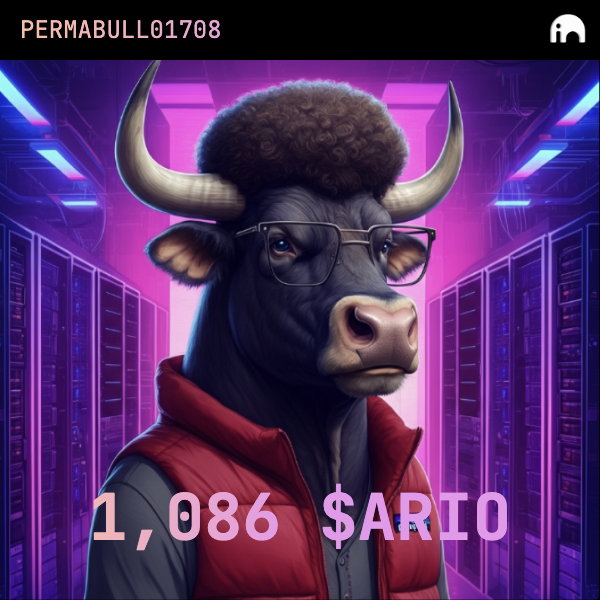 r3pmian's tweet photo. "🚀 Permabull 1708! 🚀 Just received 1,086 $ARIO tokens and staked them for maximum gains. 📈 Ready to contribute to the future of decentralized storage with @ar_io_network! #ARIO #Airdrop #Staking #ArweaveEco #cloud_network https://t.co/28BqRZ9gRd