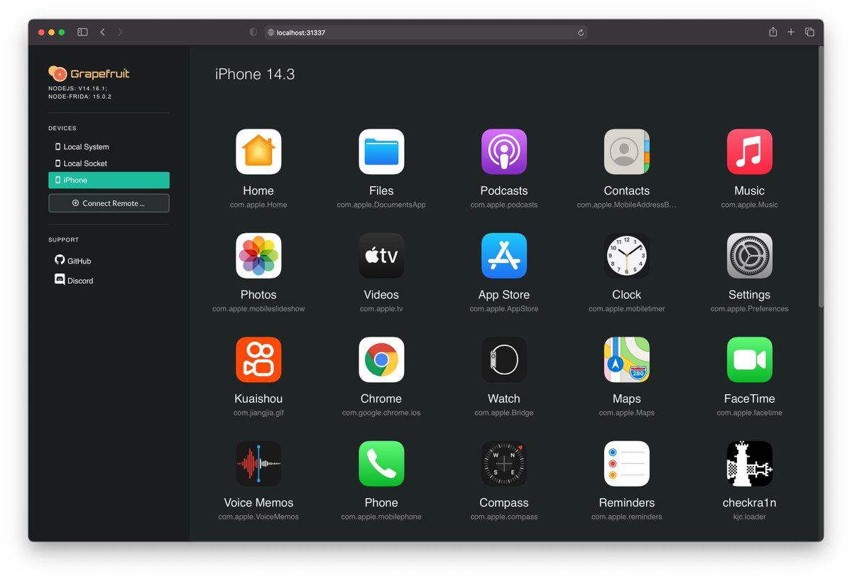 onejailbreak_'s tweet image. 🍇Grapefruit: Runtime Application Instruments for iOS 🚀

github.com/chichou/grapef…

#iOS #iPhone #analyzer #Passionfruit