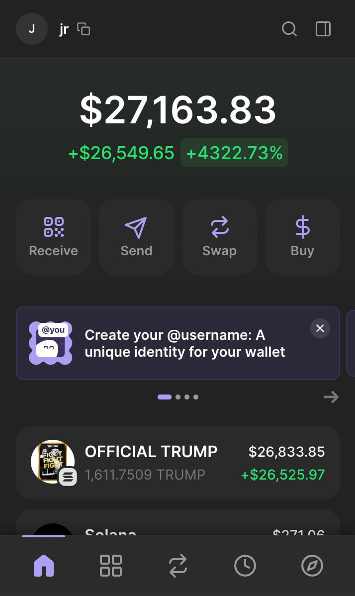 1. GÜNCELLEME

Mevcut $TRUMP pozisyonum ciddi yükselişte bu cüzdan JrKripto Takipçilerinin ortak cüzdanıdır! Hepsini size hediye edeceğim.

Profilime sabitlediğim sabit tweeti RT ve Beğeni yaparak katılabilirsiniz.

Yorumlara yazın bakalım. Ne zaman satalım karar sizin😉