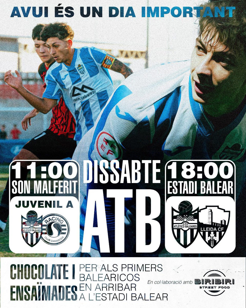 atleticbalears's tweet photo. 🤍 VOS 𝗡𝗘𝗖𝗘𝗦𝗦𝗜𝗧𝗘𝗠 💙

📍Son Malferit / Estadio Balear

#Sempre𝗔𝗧𝗕 https://t.co/iyEntRY5aw