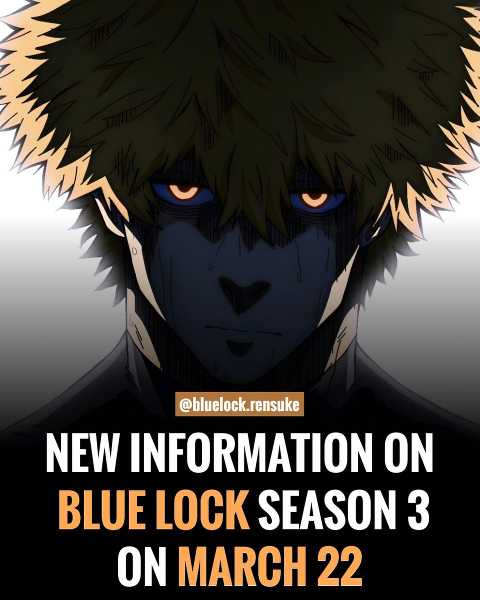 Anime Japan 2025 has revealed it's roster and Blue Lock would be featured on the Green Stage on March 22. 
We're expecting Season 3 info on that day🔥