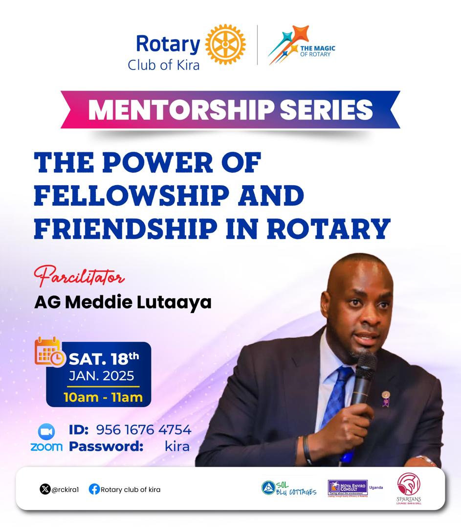 rckira1's tweet photo. We just had a thrilling mentorship session facilitated by our very own Assistant Governor @MeddieLutaaya . Thanks for the  insights about the Power of Fellowship and Friendship in Rotary. @mbulafu @Adolf09876 @RCKSI @SondeRotary @Rotary @RcNansanaMetro @RCMengo1988 @LNtuulo https://t.co/IC1SpG7Ywq