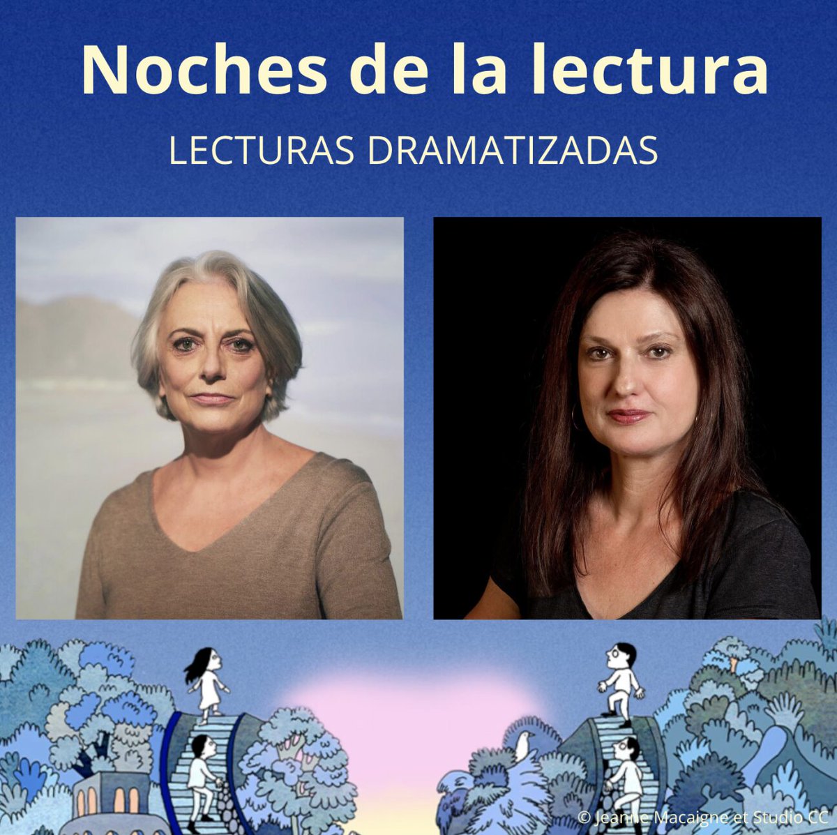#NOCHESDELALECTURA | Natalie Pinot y Lola Casamayor nos sorprenderán con unas lecturas dramatizadas de "Hilda y Los mayores" de Marie Ndiaye.

📍Teatro del Institut français
🕒 23/01 - 20:30

Con la Real Escuela Superior de Arte Dramático de Madrid y las ediciones Antígona.
