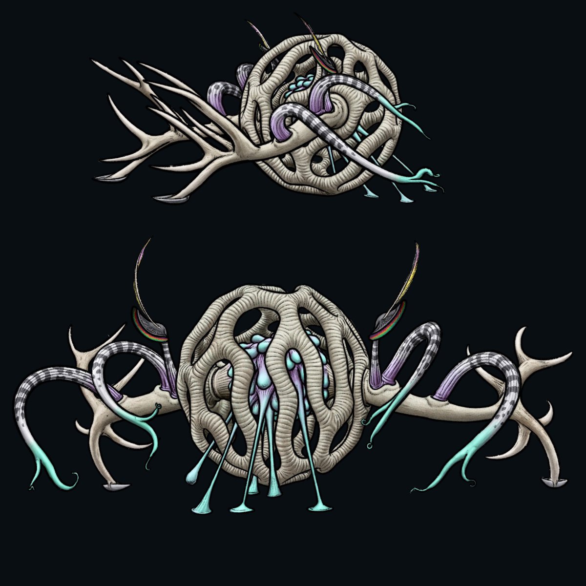 Sorry about the radio silence, I’ve been working flat out on the run up to finish Volume 2, we’re almost there. I’ve completed all of the comic itself, I’m just finishing off the bonus pages of lore for the end of the book where I introduce things like this little fella, the Aoe.