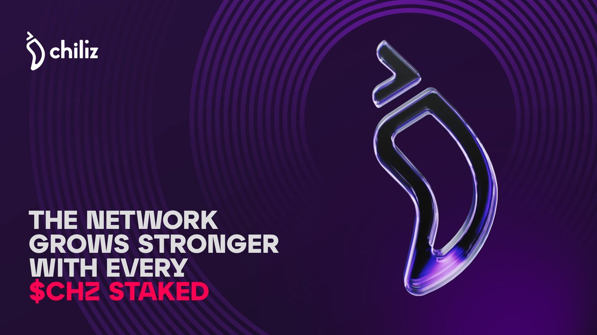 Chiliz's tweet image. Staking $CHZ with a validator of your choice is more than just participation.

By staking, you’re actively contributing to the future of Web3 sports, enhancing the security and efficiency of the network.

#ChilizChain ⚡️ $CHZ