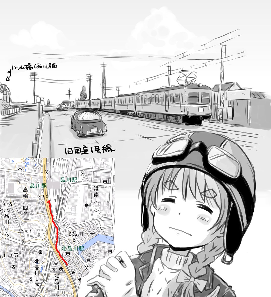かつて電車が走っていたツイートが結構伸びてるので廃線跡は人気があるのだろうか?
ちなみに京急も昔は一部併用軌道だった時代があったんですよね。車両は普通の車両が走ってるというこのw 