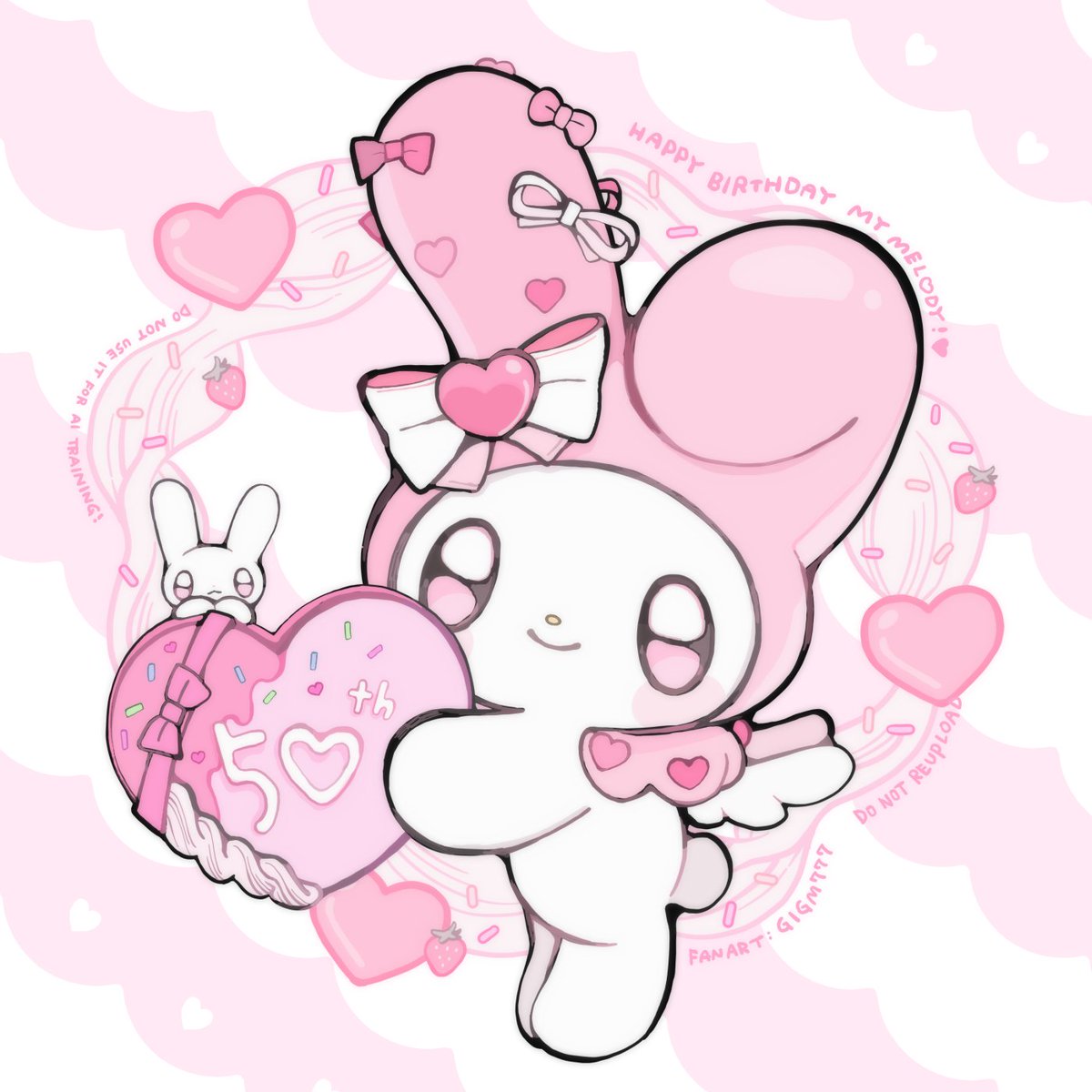 ⋆⸜ ℍ𝕒𝕡𝕡𝕪 𝔹𝕚𝕣𝕥𝕙𝕕𝕒𝕪 ⸝⋆
  　ʕ•̮͡•ʔʕ•̮͡•ʔʕ•̮͡•ʔ

#マイメロディ50周年
#マイメロハートでありがとう