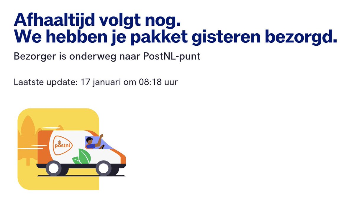 PeterSlwk's tweet photo. @PostNL Bedankt voor de reactie. Helaas nog geen nieuws, ik loop er straks langs en vraag of ze meer weten (en deel dat hier).

Toen ik bestelde hadden ze al een storing. Het zou in het vervolg fijn zijn dat dit dan aangegeven wordt bij het bestelproces, dan kan je een ander punt kiezen. https://t.co/YVdke62Ac6