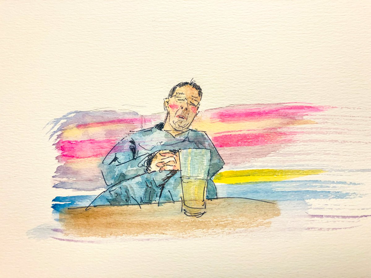 murofushi_'s tweet photo. #水彩画　#イラスト　#watercolor #絵　#昼間のパパ https://t.co/mHgcm4leer