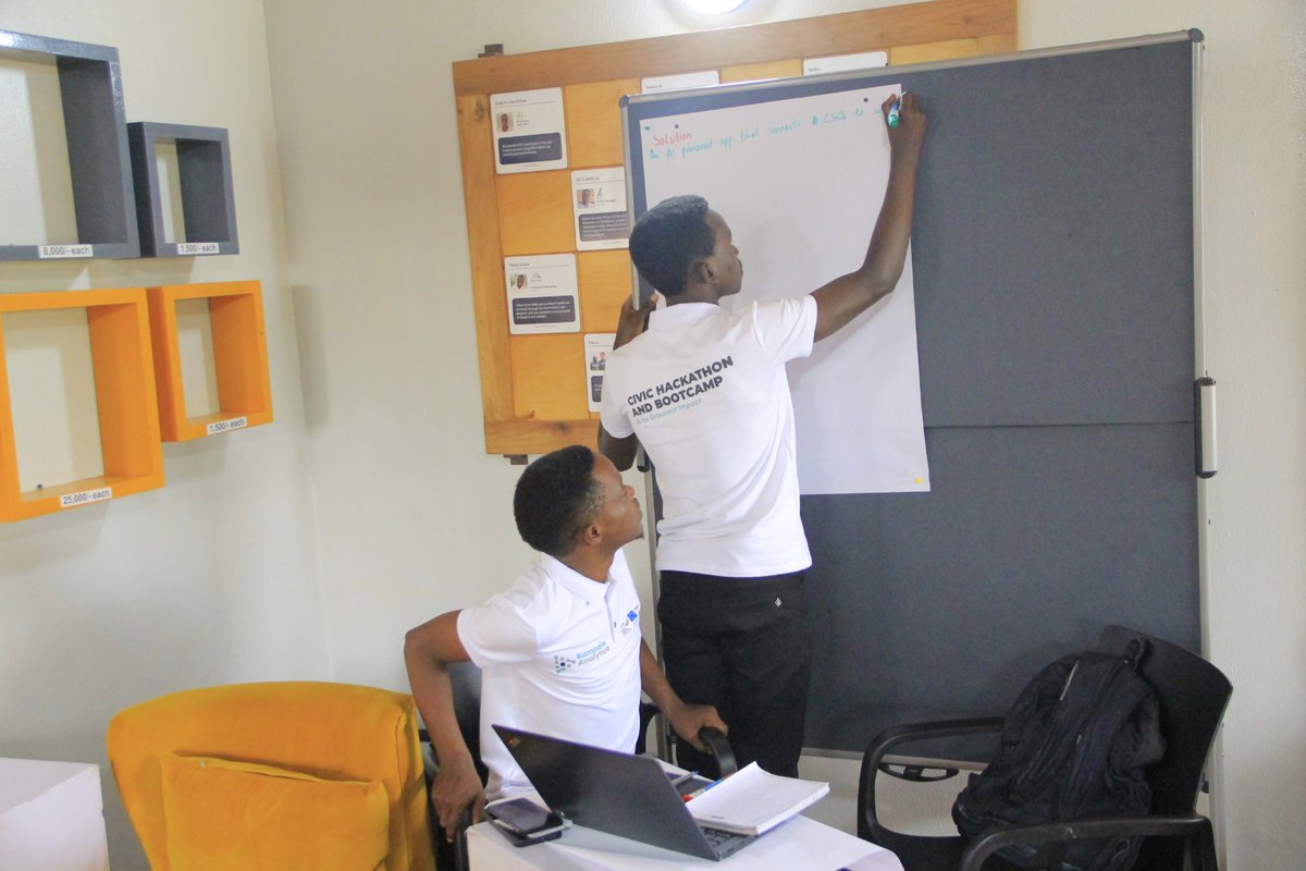 AbahoB8's tweet photo. Happening now at the AI Civic Hackathon and Bootcamp organized by @KLA_Analytica, the different groups are making presentations of the ideas that they came up with.
#AIForCSOs  #AIForSocialGood https://t.co/4zjzDOmz0s