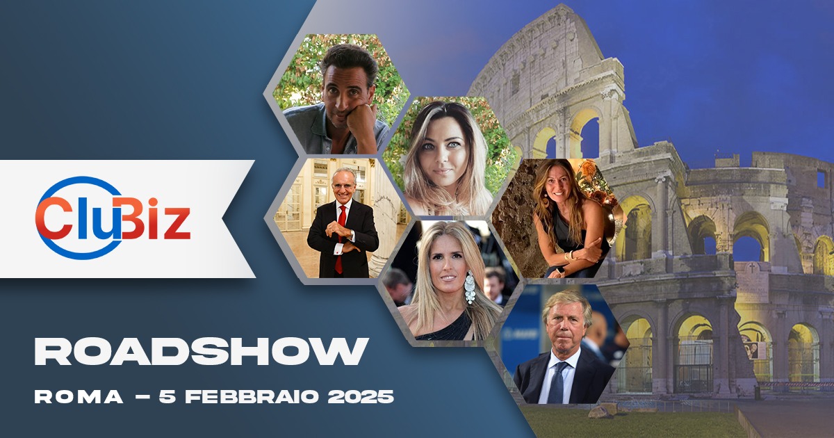 H2biz's tweet photo. #Event - Il 5 febbraio a Roma si svolgerà il #CluBiz #Roadshow, l'evento business più #esclusivo del 2025. Gli oltre #250membri del business #club di H2biz si incontreranno per condividere #operazioni, presentare #progetti e sviluppare #relazioni. Info: https://t.co/SA2j9nwbiT https://t.co/UPr1UBU9GK