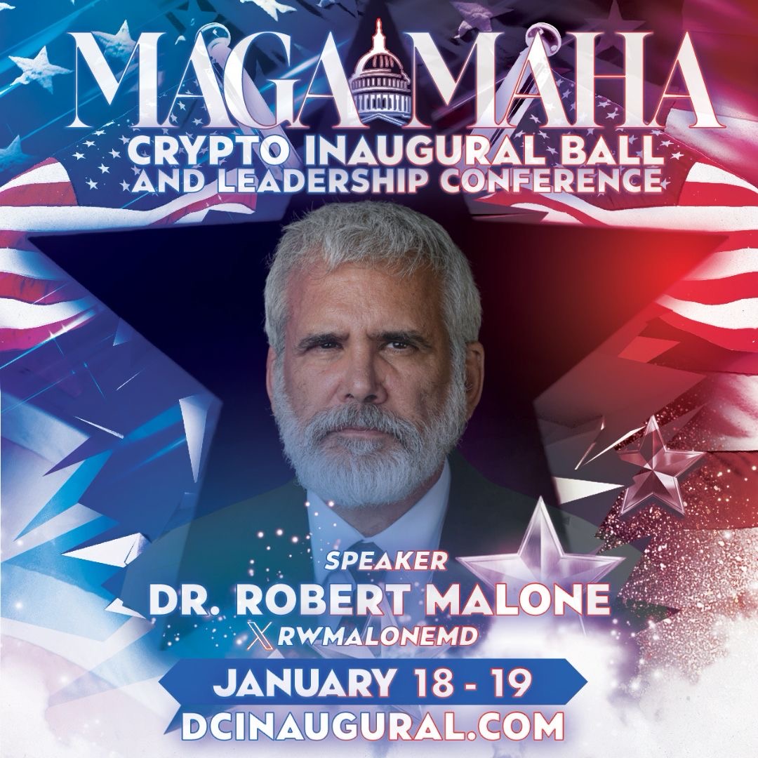 dcinaugural's tweet photo. It is a true honor to announce Dr. Robert Malone, honorable speaker at MAGA MAHA Crypto Inaugural Ball & leadership conference✨ @RobertM93597581

• Pioneering scientist, physician, and inventor known for his groundbreaking work in the field of mRNA technology.
• Advocate for medical innovation, transparency, and ethical health practices in global health initiatives.
• Thought leader dedicated to advancing the future of medicine and empowering individuals through knowledge and informed decision-making.

Dr. Malone’s revolutionary contributions to science and his insights on medical innovation will inspire you to explore how emerging technologies can shape the future of global health. Don’t miss his valuable perspective on how scientific advancements can lead to better, more sustainable health solutions for humanity.

🗓Event Details:
Date: January 18-19, 2025
Location: MGM National Harbor
Theme: Unity and Innovation Under MAGA, MAHA, and Crypto

🎟Secure your spot now! Visit https://t.co/VhdCKq1WtQ to join Dr Robert Malone during these unforgettable events!