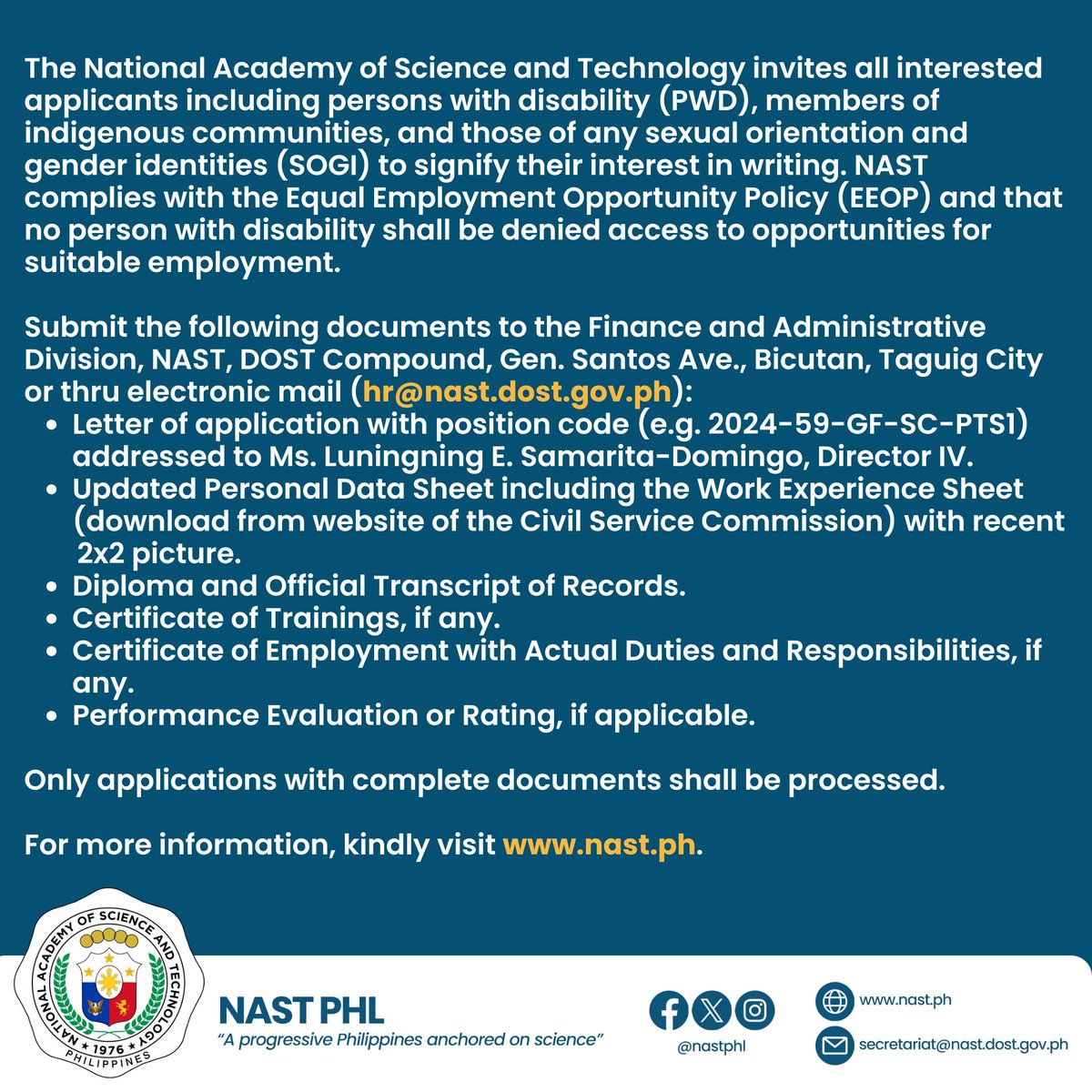 NAST Philippines tweet media