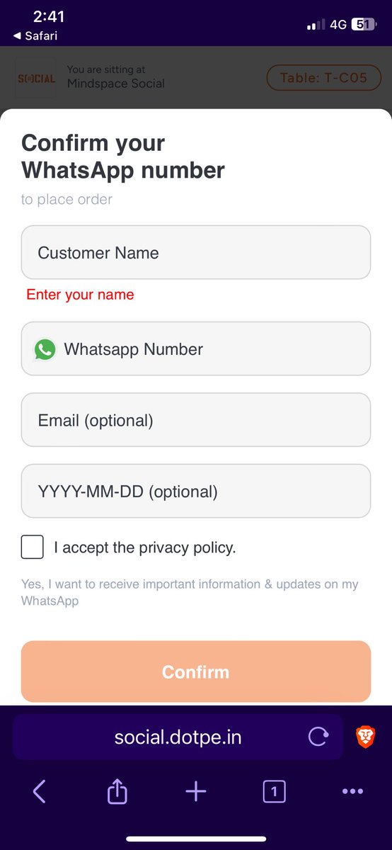 And now <a href="/DotPe_India/">DotPe</a> have another dark pattern literally preventing me from giving business to the restaurant. 
There’s no way to get rid of it and why should there be a need?

This is hurting <a href="/SocialOffline/">SOCIAL</a> business, I would have explored their dishes and ordered more.
