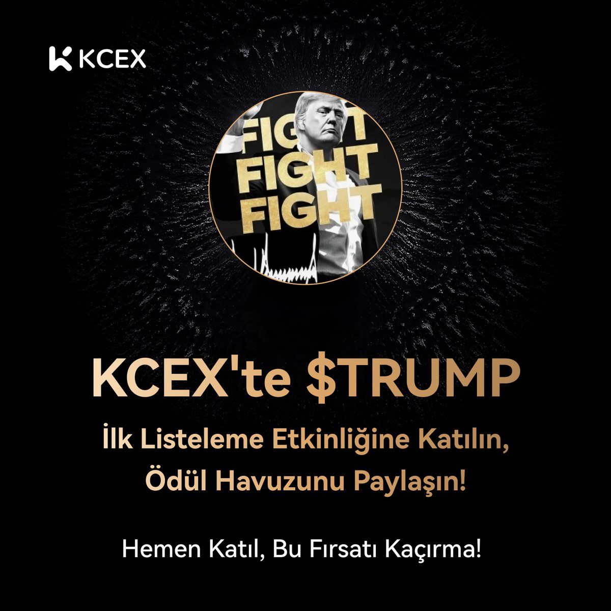 $TRUMP , KCEX’te Listelendi! Şimdi Ödülleri Kapma Zamanı!

⏰Etkinlik Süresi: 18 Ocak 12.20 (TSİ) - 22 Ocak 23.59 (TSİ)

Katılım Şartları:
✅ <a href="/KCEX_Turkey/">KCEX Global Türkiye Topluluğu</a>'yi takip et
❤️ Bu postu beğen ve Retweet yap
👥 Yorumlara 3 arkadaşını etiketle

🎁 Ödül: Rastgele seçeceğimiz 10 şanslı