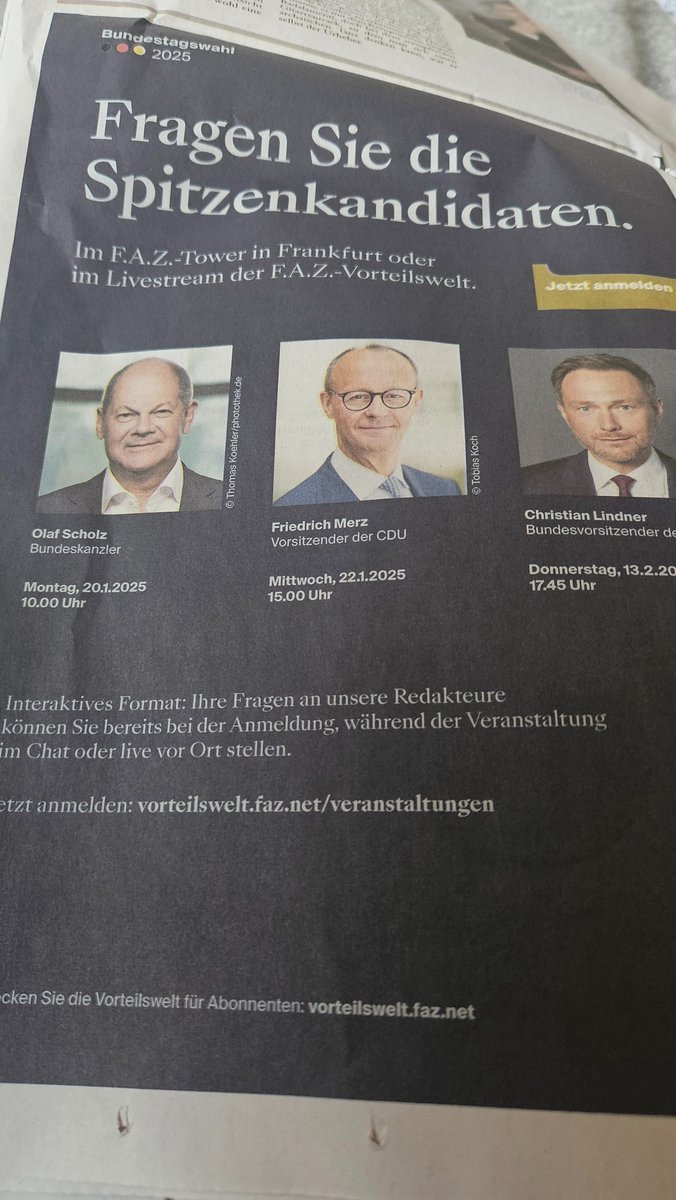 Julia Friederike Harnal (nee Kamerichs) (@harnaljulia) on Twitter photo Wie kann das sein <a href="/faznet/">Frankfurter Allgemeine</a> <a href="/FAZ_Politik/">FAZ Politik</a> ?
Woher und auf Grundlage welcher Kriterien kommt diese Auswahl? Bin ratlos bis entsetzt...
#GrueneWelle
#GrueneZukunft
<a href="/habeck4kanzler/">Habeck4Kanzler</a>
<a href="/gruene_jugend/">GRÜNE JUGEND</a> Wie kann das sein <a href="/faznet/">Frankfurter Allgemeine</a> <a href="/FAZ_Politik/">FAZ Politik</a> ?
Woher und auf Grundlage welcher Kriterien kommt diese Auswahl? Bin ratlos bis entsetzt...
#GrueneWelle
#GrueneZukunft
<a href="/habeck4kanzler/">Habeck4Kanzler</a>
<a href="/gruene_jugend/">GRÜNE JUGEND</a>