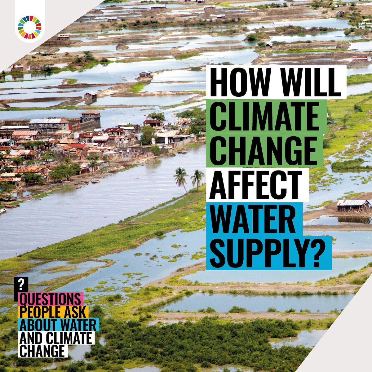 Climate change is making water more scarce, more unpredictable, more polluted or all three.
We must adapt water management so that people and ecosystems can survive and thrive in a changing world.

#QuestionsPeopleAsk on #WaterAction = #ClimateAction ➡️ buff.ly/3WcU2ip