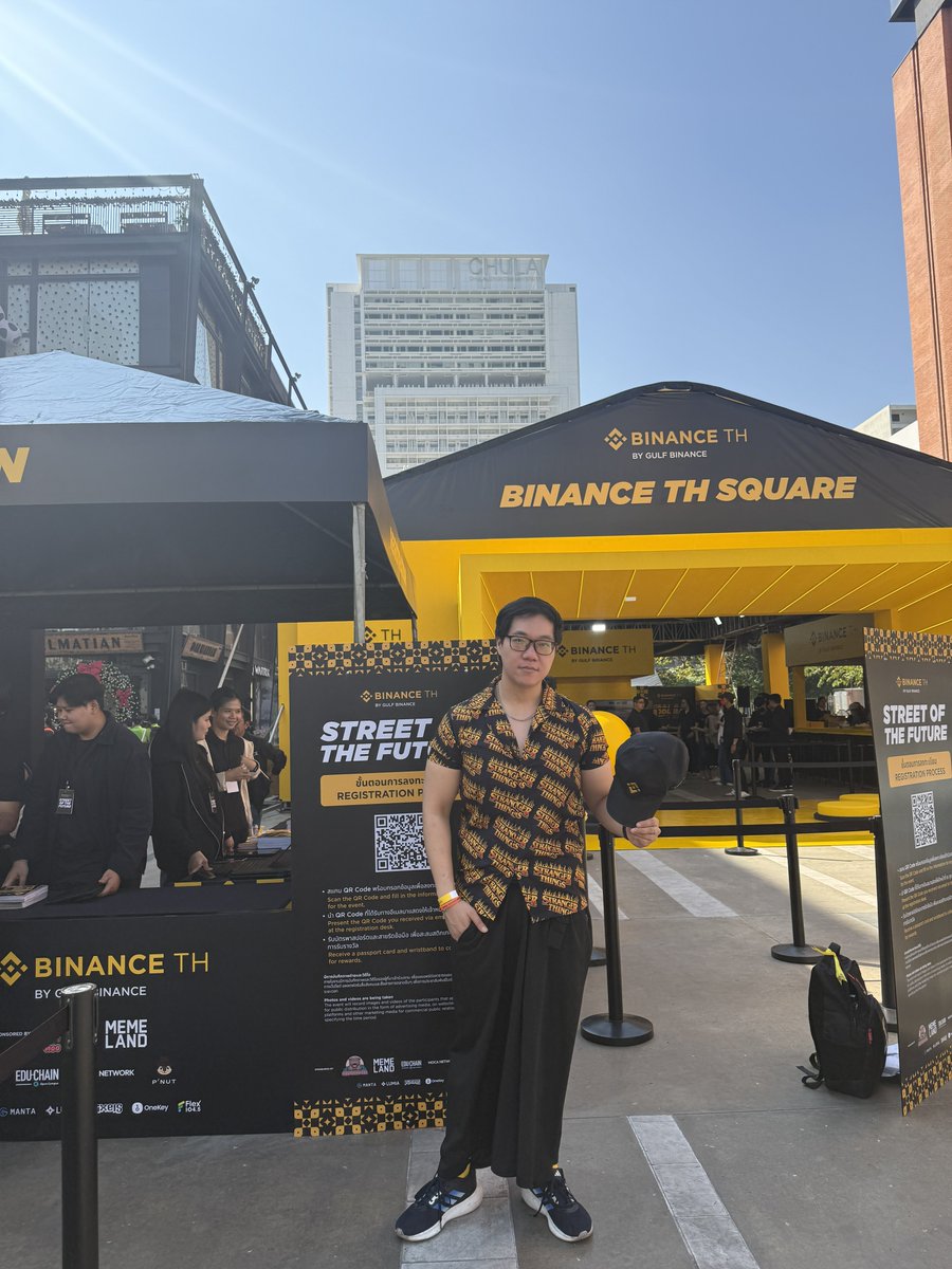 EarthDeFIRE's tweet image. "Street of the Future" Presented by BINANCE TH @Binance_TH_ by Gulf Binance

🗓️ วันที่: 18-19 มกราคม 2568

📍 เวลา: 10 โมงเป็นต้นไป ณ สยามสแควร์ ลงทะเบียนเพื่อเข้างานฟรี~ #SiamSquare

#StreetOfTheFuture in BKK on Jan 18-19, 2025, at Siam Square.