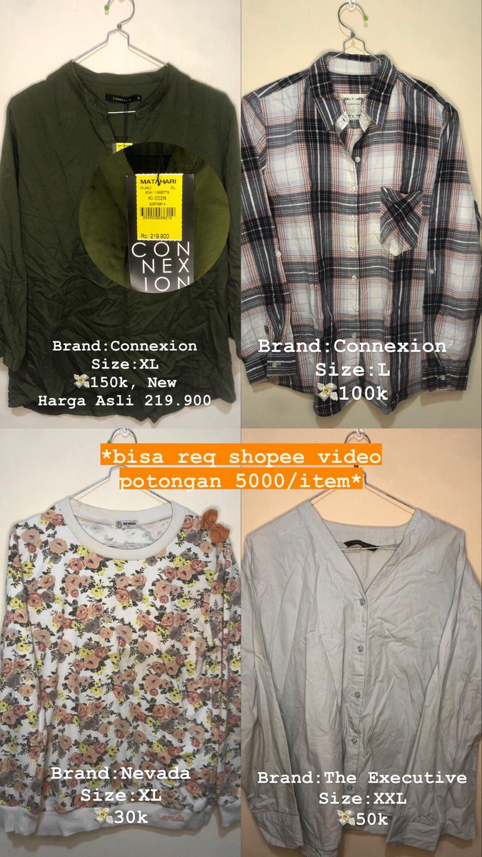 vynnnnna's tweet image. Preloved atasan, rata” under 50k. Bisa co orenn nanti aku kasih potongan 10k/item

📌Jatim, freeongkir surabaya, sidoarjo, gresik

#bajumurah #prelovedatasan #prelovedkemeja #preovedsweater #connexion #phenomenal #zonauang #zonajajan #atasanmurah