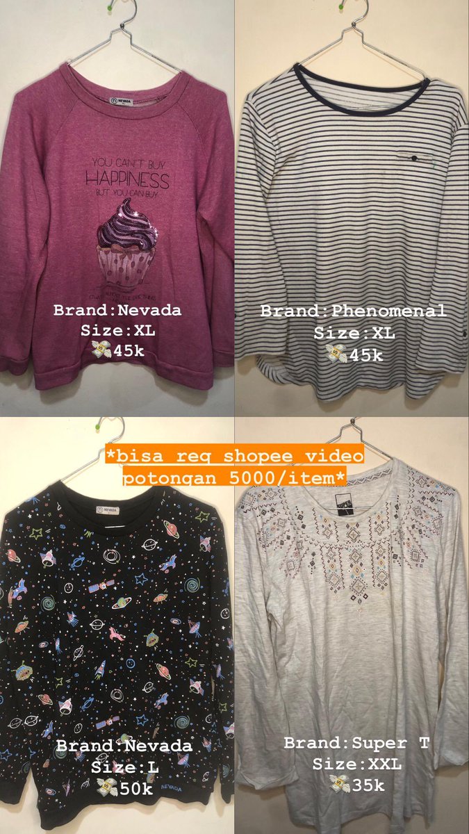 vynnnnna's tweet image. Preloved atasan, rata” under 50k. Bisa co orenn nanti aku kasih potongan 10k/item

📌Jatim, freeongkir surabaya, sidoarjo, gresik

#bajumurah #prelovedatasan #prelovedkemeja #preovedsweater #connexion #phenomenal #zonauang #zonajajan #atasanmurah