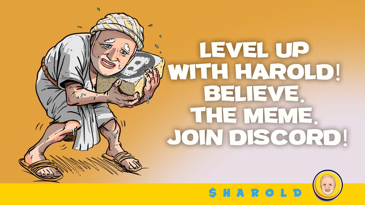 HaroldSolMeme's tweet image. 🥳 GM Harold Army! 

The next chapter of Harold’s journey has arrived! Time to take it to the next level! 🚀

🎉 The official $HAROLD Discord is LIVE! Join now for bigger meme energy, and exciting contests! 🏆🤣

🔗 Invitation Link: discord.gg/5aMjDVnMrm