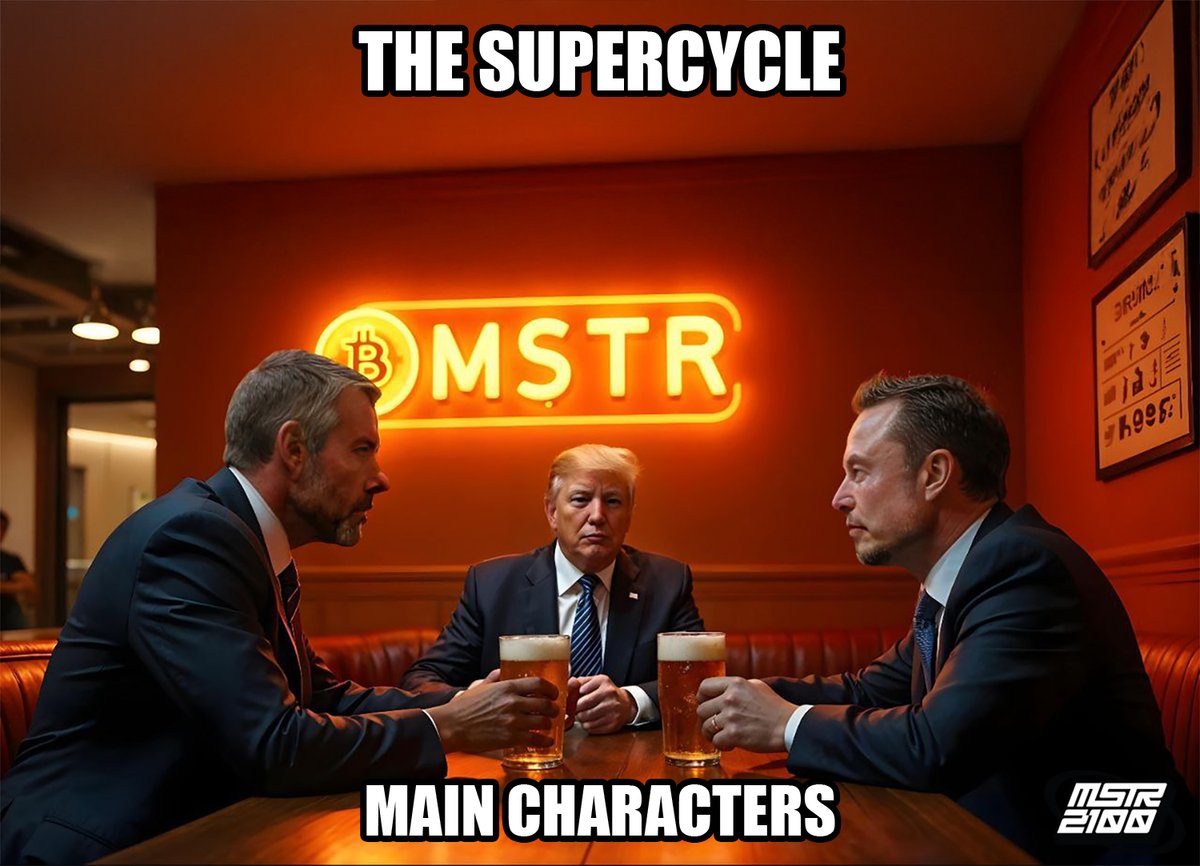 Liquidity will flow into narratives that make sense.

Bet on the main characters of this cycle—the writing’s on the wall.

Things are about to get crazy. There is no second best.

$MSTR #MSTR2100 $TRUMP $BTC