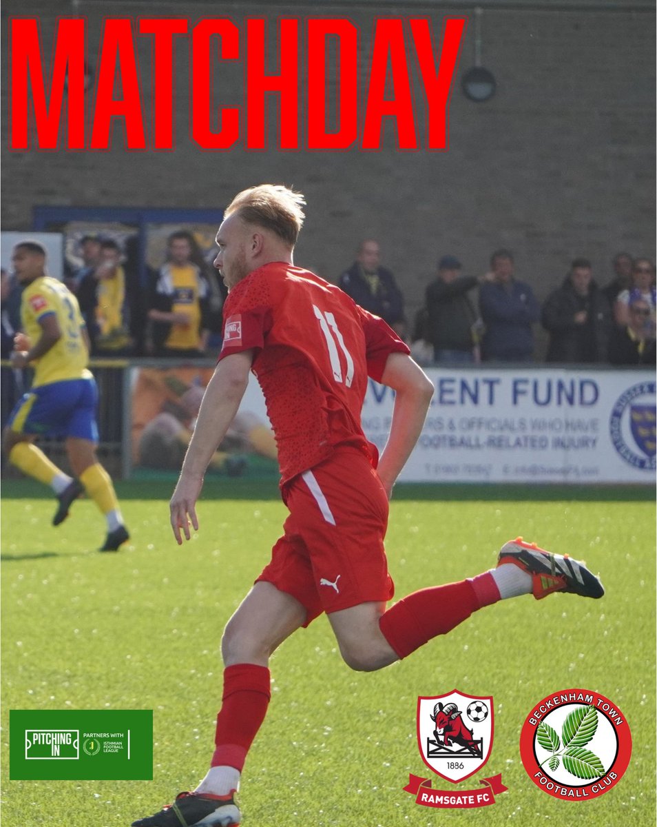 Beckenham Town FC (@beckenhamtownfc) on Twitter photo Matchday ⚽️
We finally have a game in 2025! Safe travels Becks fans, see you there 🚗
🆚 <a href="/RamsgateFC/">Ramsgate Football Club (C)!!</a>
🏟️ Southwood Stadium CT11 0AN
🏆 <a href="/IsthmianLeague/">The Pitching In Isthmian League</a>
⏰ 3pm KO
🎟️ Adults £10 / Conc £5 / U18 Free
*Cash and card at turnstiles Matchday ⚽️
We finally have a game in 2025! Safe travels Becks fans, see you there 🚗
🆚 <a href="/RamsgateFC/">Ramsgate Football Club (C)!!</a>
🏟️ Southwood Stadium CT11 0AN
🏆 <a href="/IsthmianLeague/">The Pitching In Isthmian League</a>
⏰ 3pm KO
🎟️ Adults £10 / Conc £5 / U18 Free
*Cash and card at turnstiles