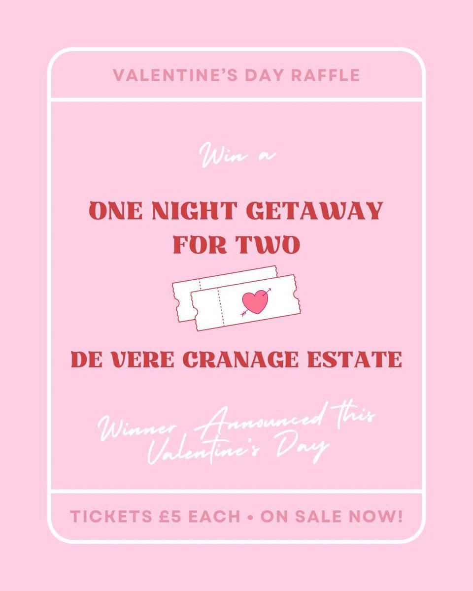 Did you know St Valentine is the Patron Saint of people with epilepsy? Of course you did. We’re celebrating this year with our raffle for a luxury 1 night getaway and use of all facilities for two at the beautiful <a href="/CranageHall/">Cranage Hall</a> in Cheshire. Message for tickets. Good luck. XX