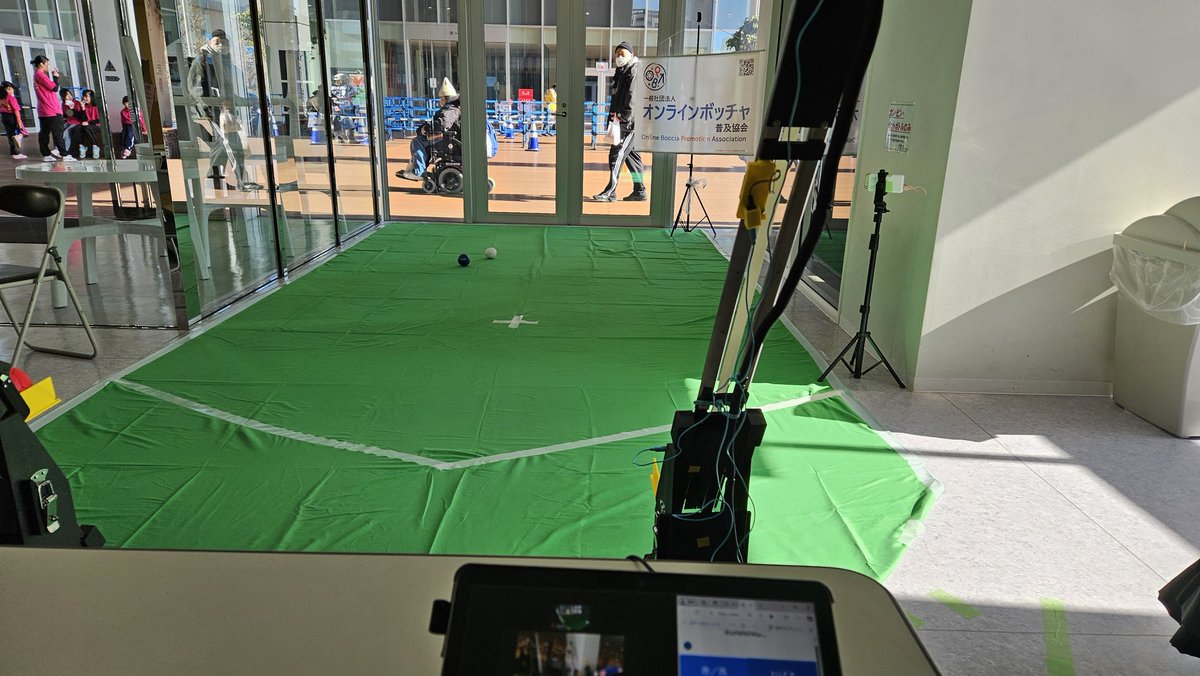 aikurushiiida's tweet photo. 今日はボッチャ。
#ボッチャ日本選手権 が愛知でやってますが、#ボッチャ川崎市長杯 へ。
みんな上手～！
ずっと気になってた、#オンラインボッチャ の体験もできて楽しかったです。
頑張れ！ボッチャ選手と受験生！

#パラスポーツ #パラリンピック #ボッチャ #パラスポーツ芸人 #Paralympics https://t.co/OSFNO5pLEX