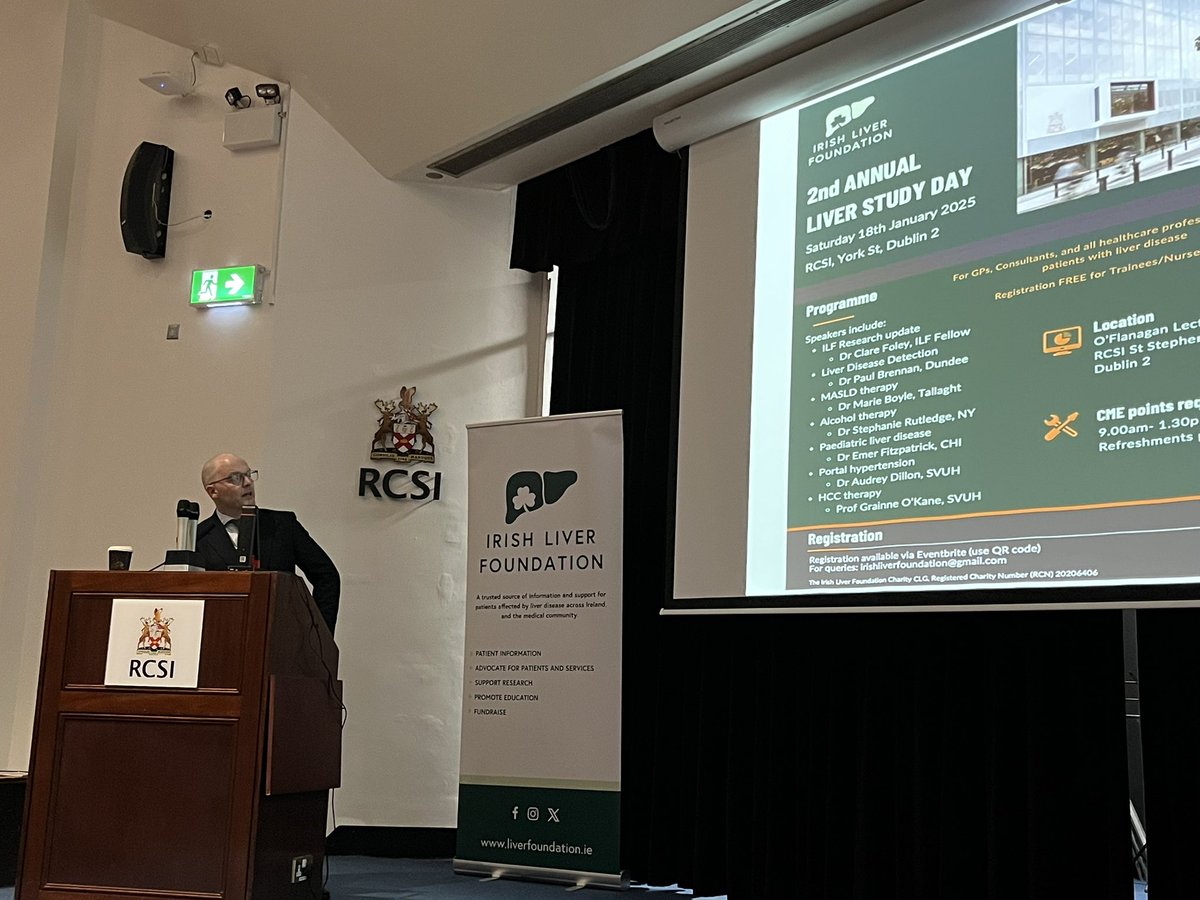 michele_bourke's tweet photo. And we’re off!!! The #2ndILFStudyDay has been opened by the co-founder and Director of the Irish Liver Foundation, Prof John Ryan 💚 @IrelandLiver https://t.co/KAEjFG16h0
