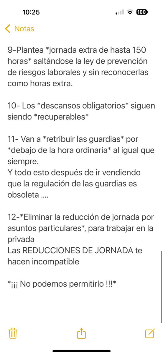 mariajocesm's tweet photo. “Aquí les dejo un resumen del anteproyecto de Estatuto Marco: los 12 puntos con los que la ministra Mónica García ataca directamente la libertad del médico. Juzguen ustedes mismos!! @cesmmur 
 @SimebalCesm @victorpedrera #EstatutoMarco” https://t.co/6ejYYi4DJQ