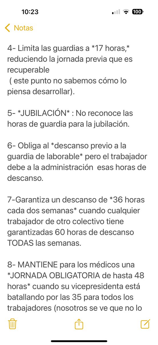 mariajocesm's tweet photo. “Aquí les dejo un resumen del anteproyecto de Estatuto Marco: los 12 puntos con los que la ministra Mónica García ataca directamente la libertad del médico. Juzguen ustedes mismos!! @cesmmur 
 @SimebalCesm @victorpedrera #EstatutoMarco” https://t.co/6ejYYi4DJQ