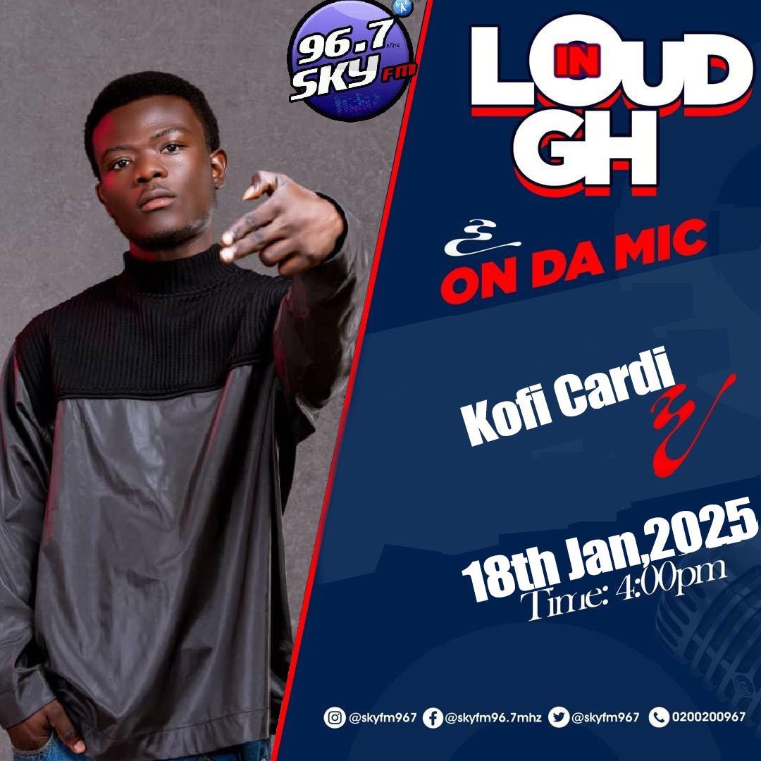 skyfm967's tweet photo. Join @djstitchgh @prymking at 4PM today for 2nd edition of the loudest show in GH entertainment in 2025.
It’s a fully packed show as karabadan, Didi Brown and Ama Nafty join us for the Loud Chat.
Kofi Cardi will be on Da Mic to spit fire later on the show. #LoudinGH #SkyFm96.7 https://t.co/5dF9PLUnbH