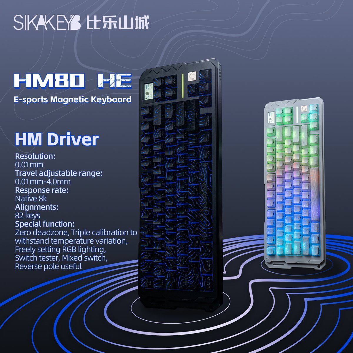 sikakeyb's tweet photo. The SIKAKEYB HM80HE Aluminum Edition – Coming Soon!Which one do you prefer?
👉Anodized black
👉electrophoresis white
#Sikakeyb #gateron #Fortnite #Keyboard #valorant #gaminglife #keebs #Desksetup #HM80 https://t.co/PU1hDJwUew
