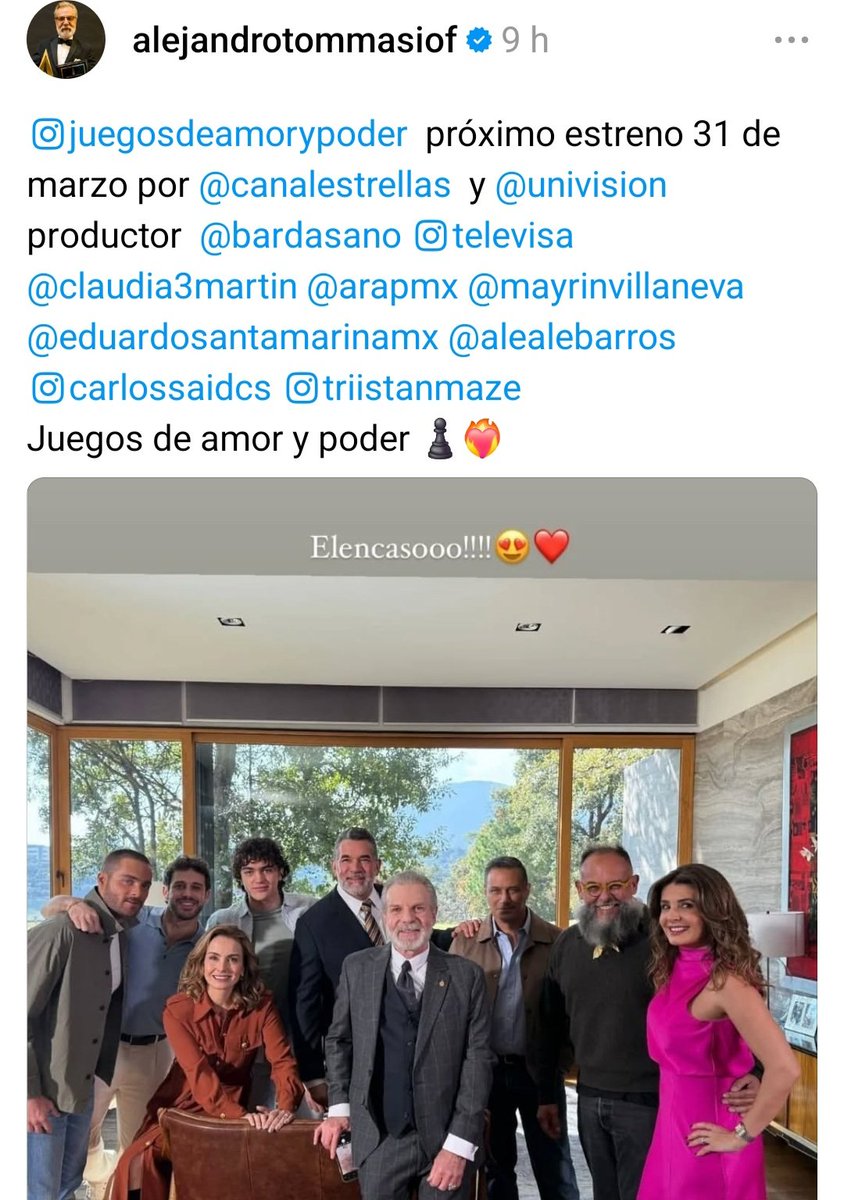 BryanL152's tweet image. #JuegosDeAmorYPoder la nueva telenovela de Carlos Bardasano basada en la obra chilena #JuegosDePoder la cual llegará el próximo Lunes 31 de Marzo a las 9:30pm después de #ElGalloDeOro un total con 20 capítulos de las dos temporadas por el @Canal_Estrellas 📰 @alextommasiof