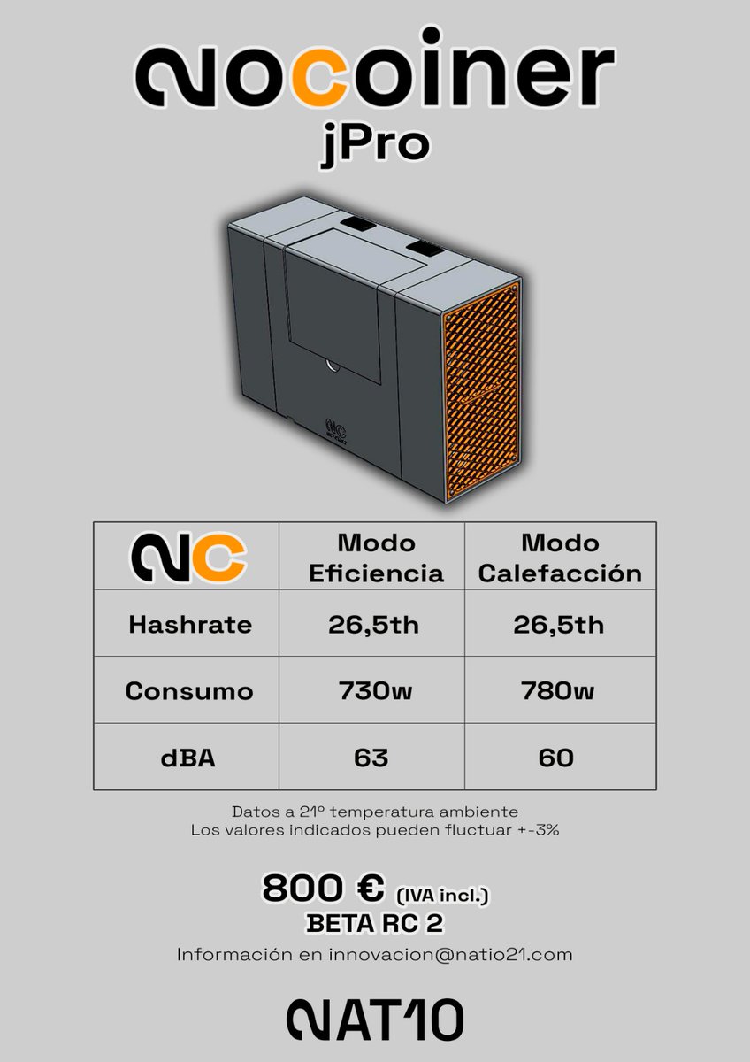 Comenzamos el 2025 trabajando en la versión rc2 del #Nocoiner, más silencioso y con una app para control desde el móvil.