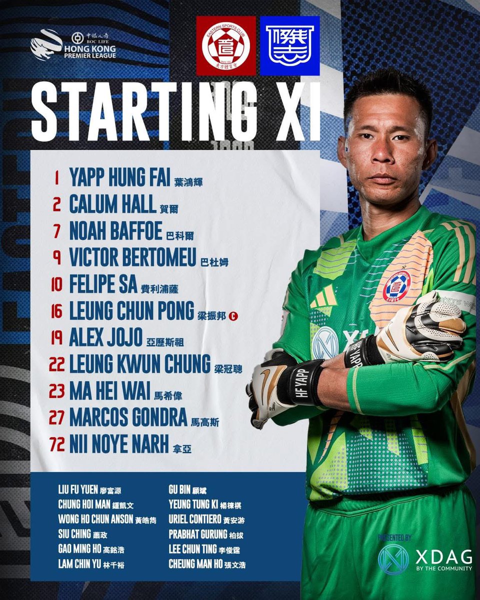 hk_kickers's tweet photo. #Eastern v #Kitchee 1800
The Blue Derby will always be a nail-biter no matter what. New signing Gu Bin 🇨🇳 on the bench for Eastern. After the departure of several key players, can the weakened home team put up a good fight against its rival? #HKPL https://t.co/WXw0VMQxH2